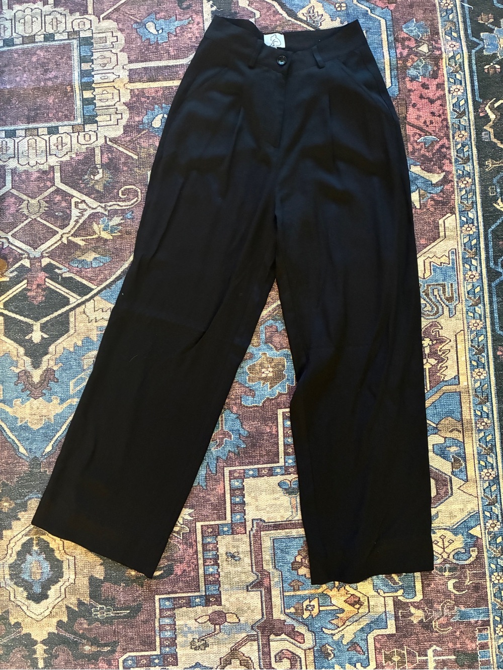 Women's Wide-Leg Black Trousers